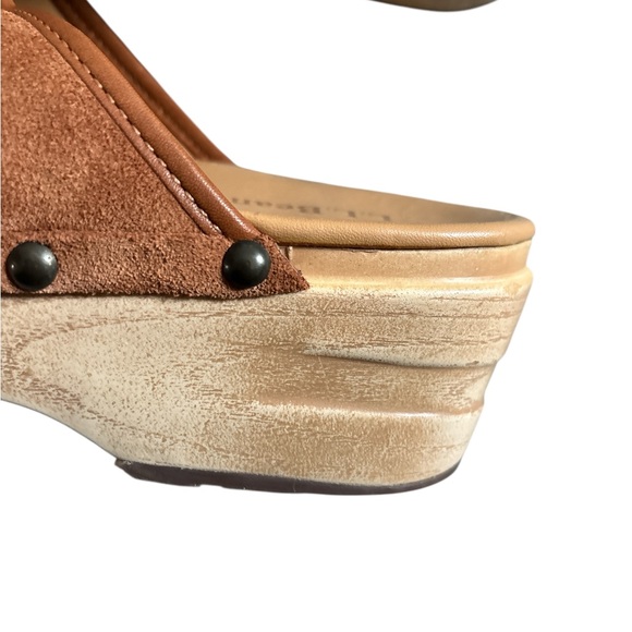 L.L. Bean Tan Suede Slip-On Clogs - Picture 3 of 13